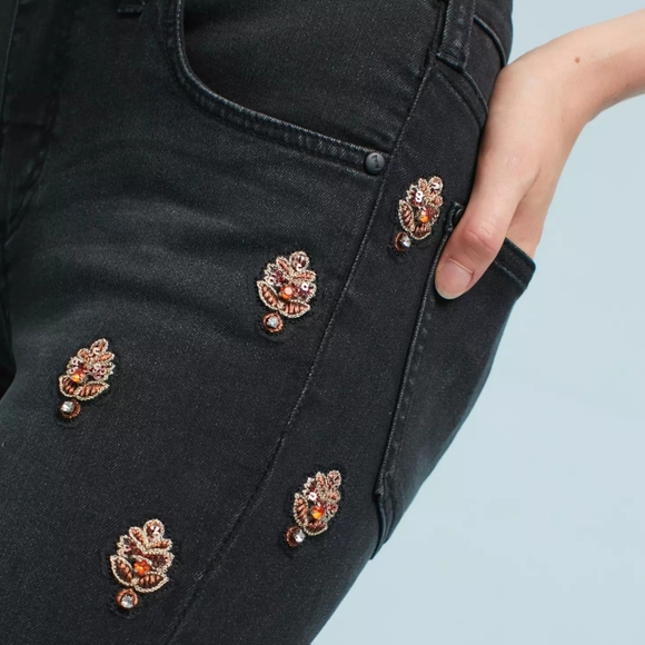 Anthropologie PILCRO sequin stretch high waist jeans - Picture 3 of 8